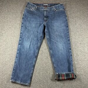 Vintage‎ L.L. Bean Flannel Lined Jeans Mens 40X30 Medium Wash